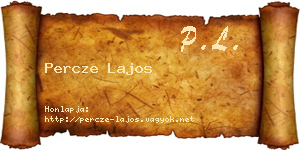 Percze Lajos névjegykártya
