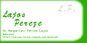 lajos percze business card
